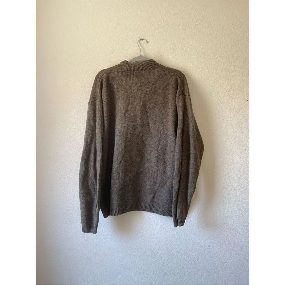 Rei vintage virgin wool quarter zip sweater size xlarge‎